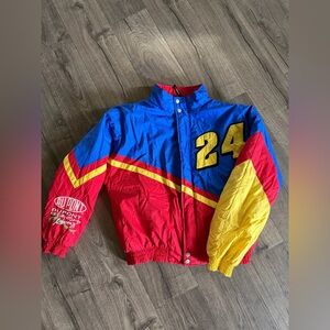 Vintage NASCAR Jeff Gordon 24 Dupont Refinish Racing Jacket Mens XL Read Descrip